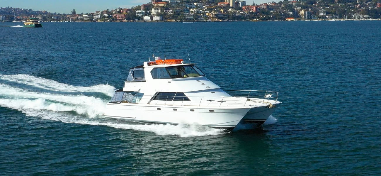 MV Yarranabbe cruising on Sydney Harbour